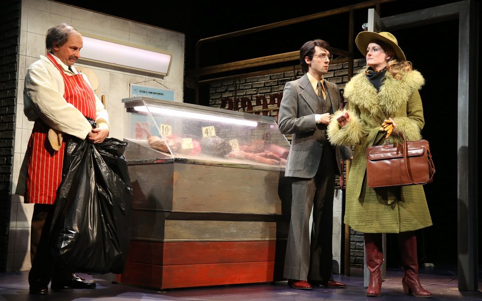 Anthony Cochrane, Joby Earle, and Brenda Meaney in OWNERS. Photo © Joan Marcus, 2013.