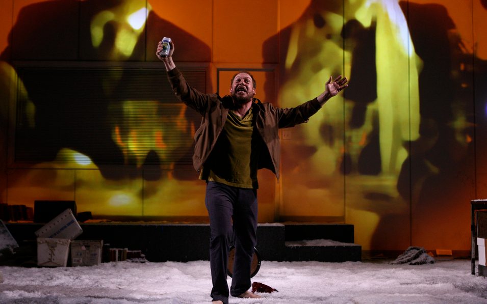 Bill Camp in NOTES FROM UNDERGROUND. Photo © Joan Marcus, 2009.