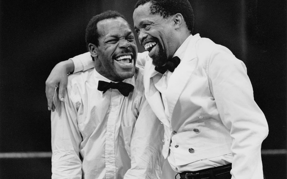 Danny Glover and Zakes Mokae in MASTER HAROLD...AND THE BOYS. Photo © Gerry Goodstein, 1982.