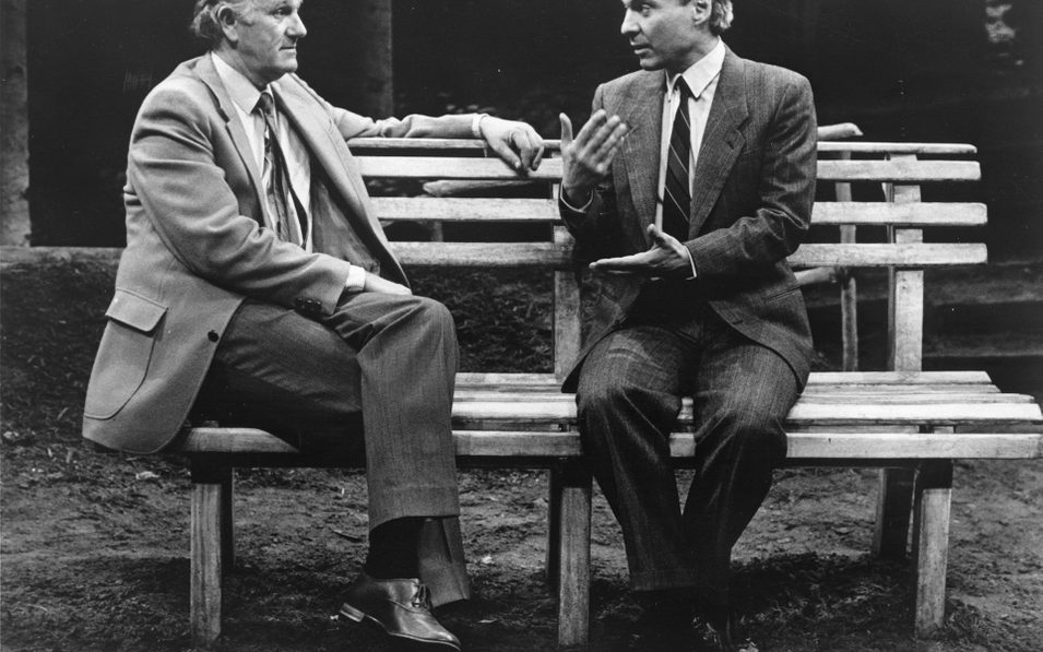 Kenneth Welsh and Josef Sommer in A WALK IN THE WOODS. Photo © William B. Carter, 1987.