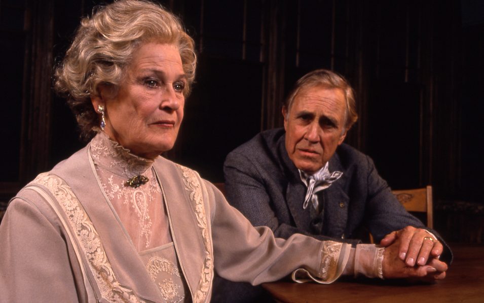 Colleen Dewhurst and Jason Robards in LONG DAY'S JOURNEY INTO NIGHT. Photo © Gerry Goodstein, 1988.