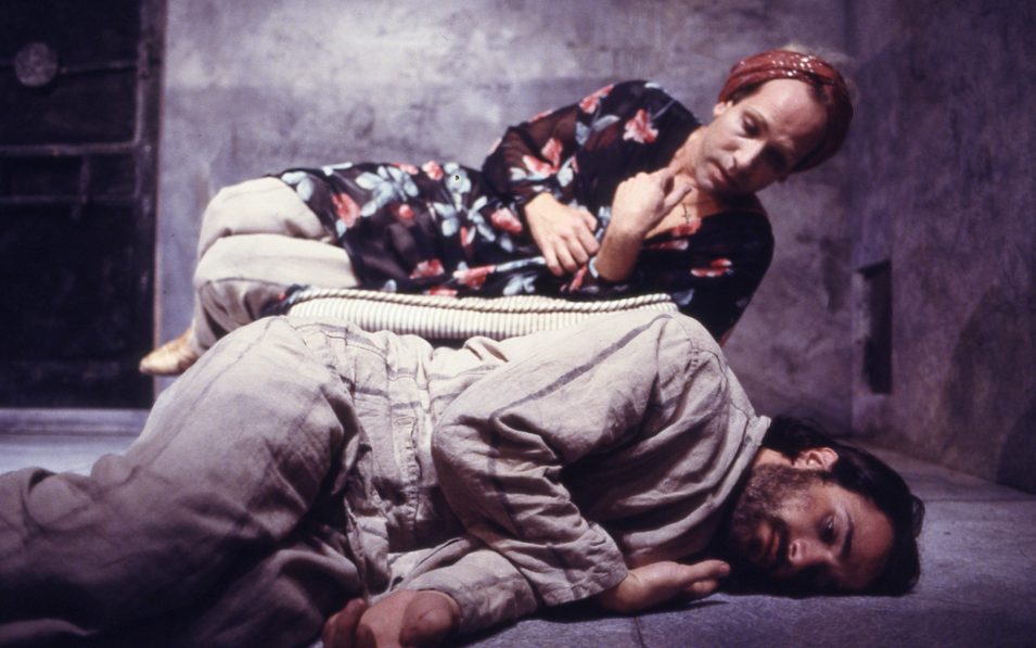 Richard Frank and Elias Koteas in KISS OF THE SPIDER WOMAN. Photo © Gerry Goodstein, 1988.