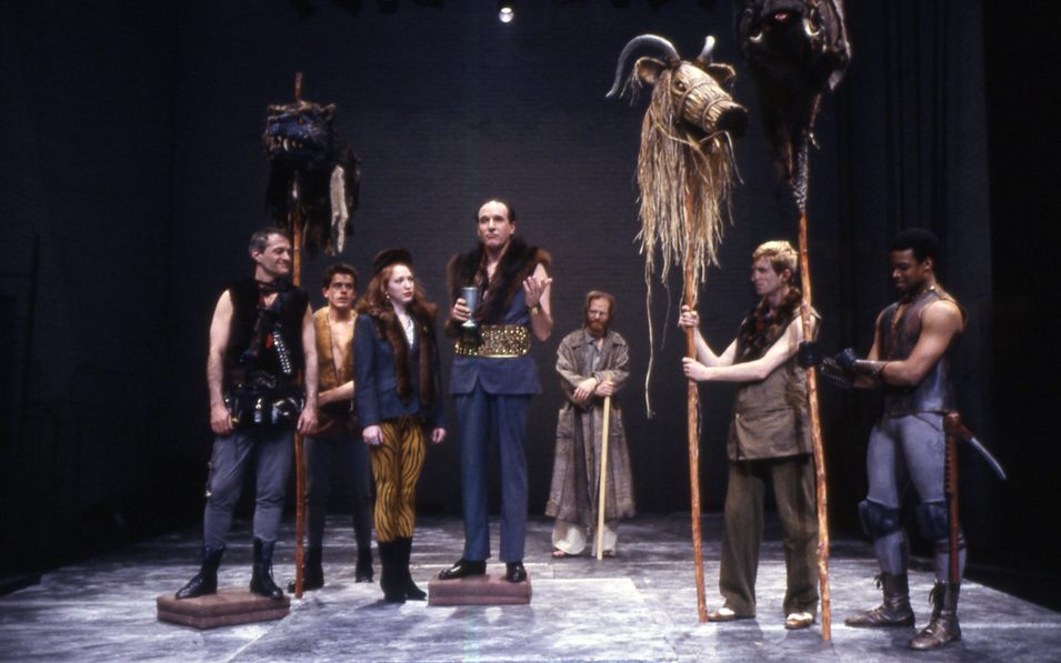A scene from TROILUS AND CRESSIDA. Photo © Gerry Goodstein, 1990.