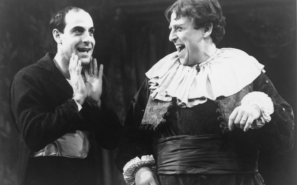 Stanley Tucci and Michael McCormick in SCAPIN. Photo © Gerry Goodstein, 1991.