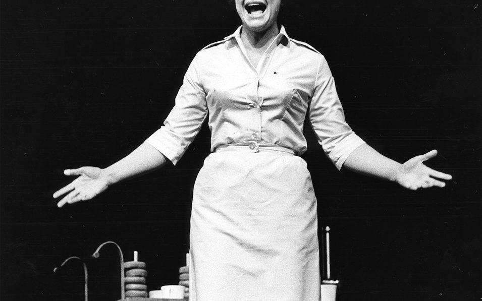 Estelle Parsons in WE BOMBED IN NEW HAVEN. Photo © Henry Grossman, 1967.