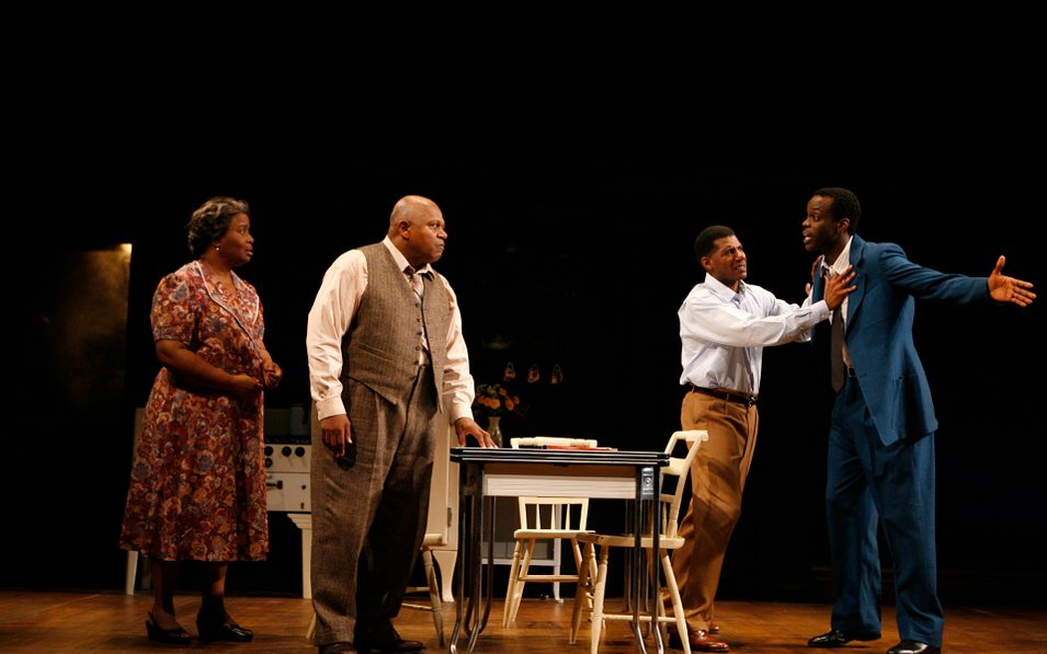 Kimberly Scott, Charles S. Dutton, Billy Eugene Jones, and Ato Essandoh in DEATH OF A SALESMAN. Photo © Joan Marcus, 2009.