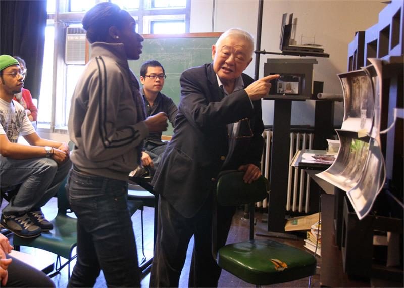 Dede Ayite (’11) in class with Ming Cho Lee.