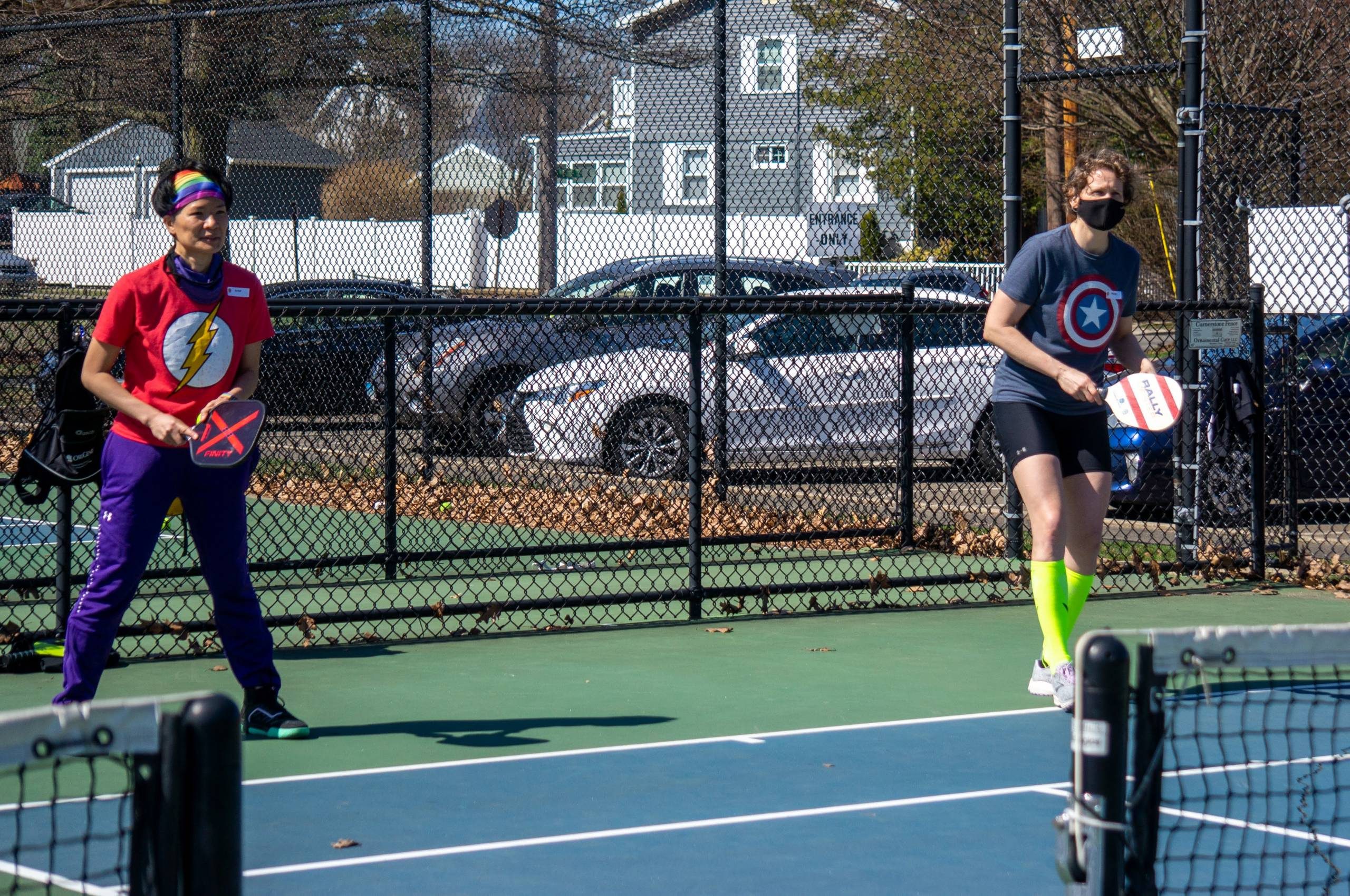 Ariel and Maura at Pickleball