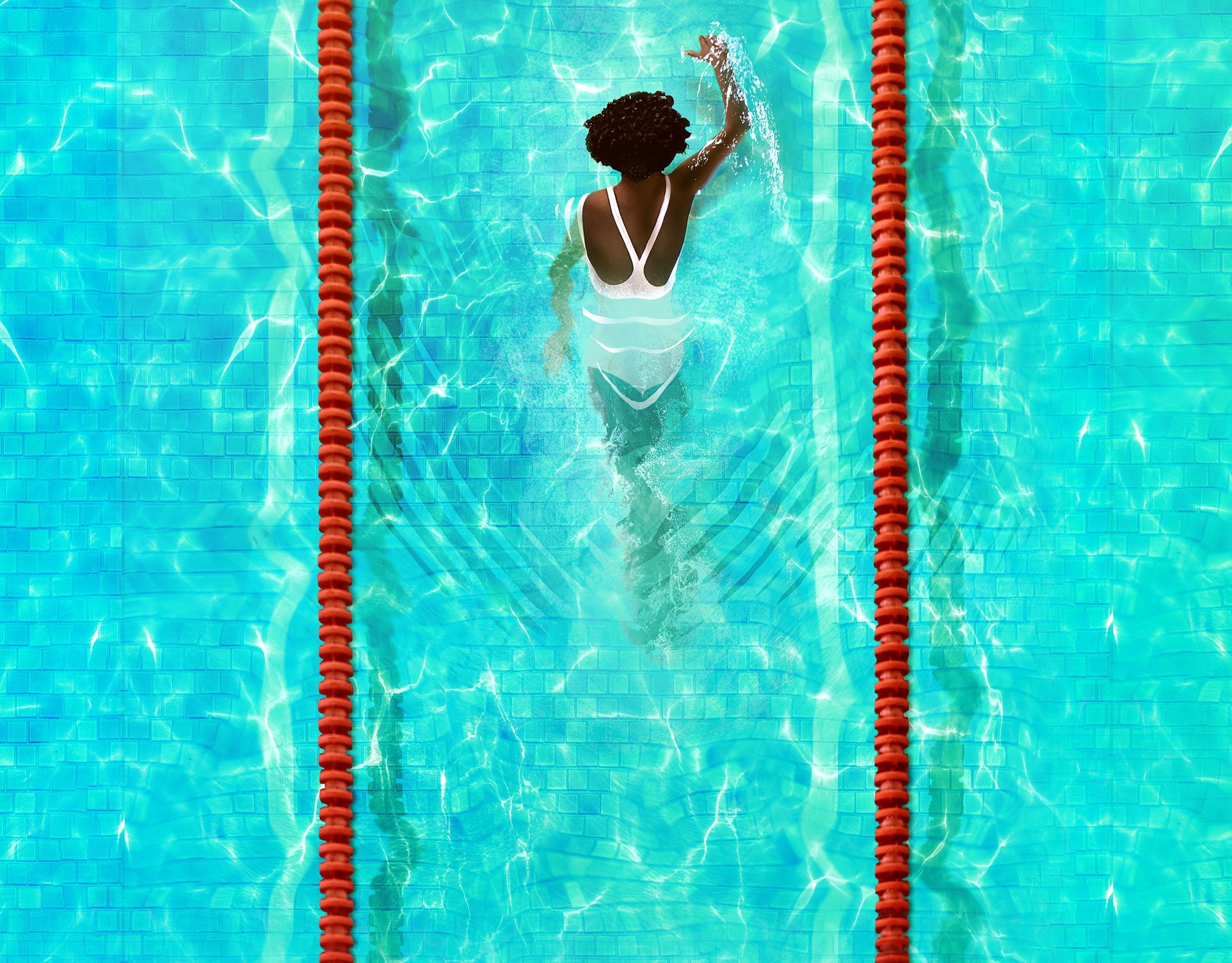 the ripple, the wave that carried me home - Girl swimming in pool