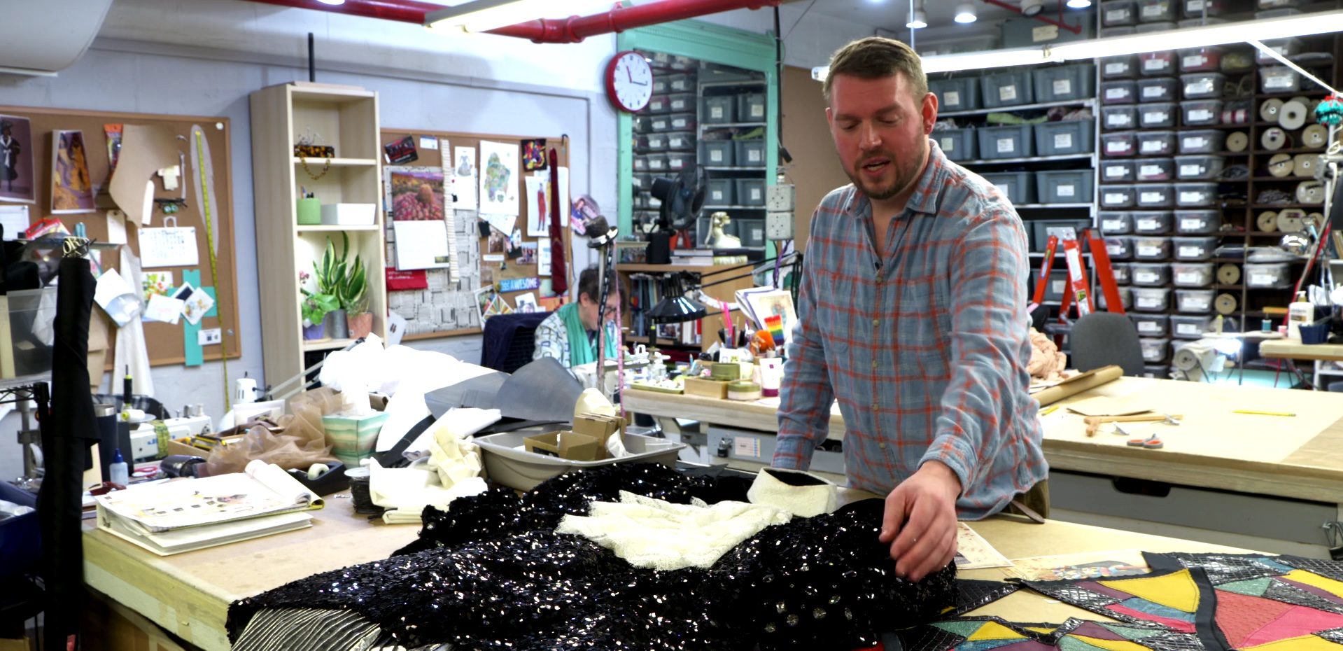 Arthur Wilson. In costume shop.