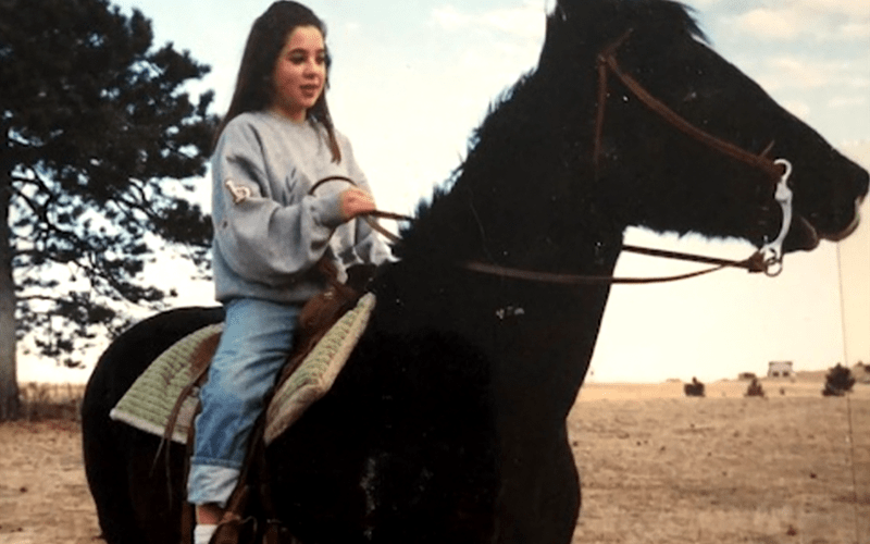 falcon girls interview still frame - young girl riding horse